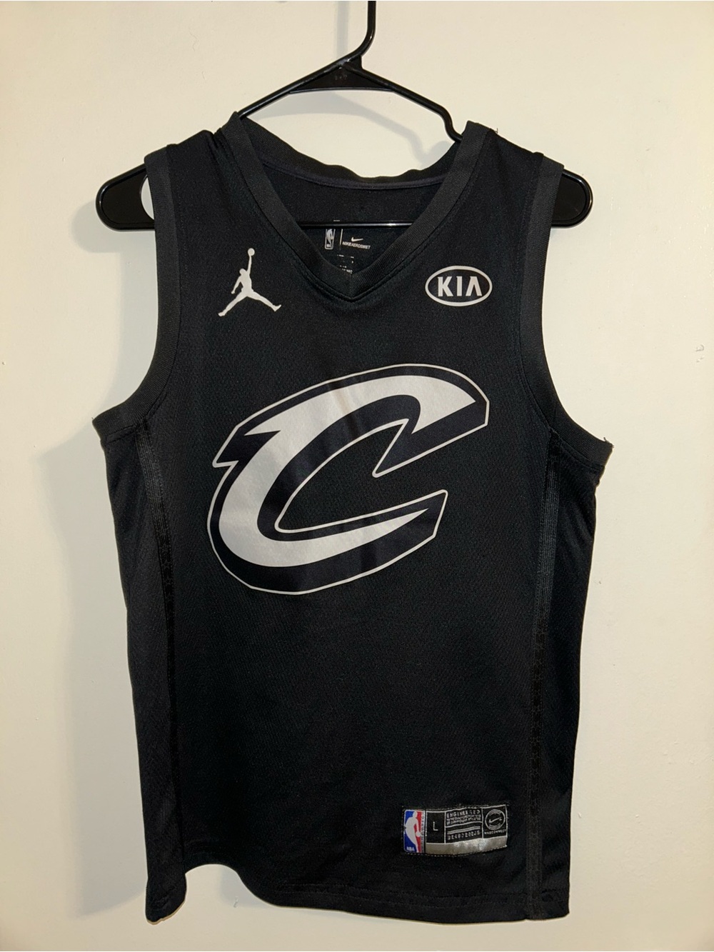 Nike Black Kids Cleveland Cavaliers Jersey with White Logos